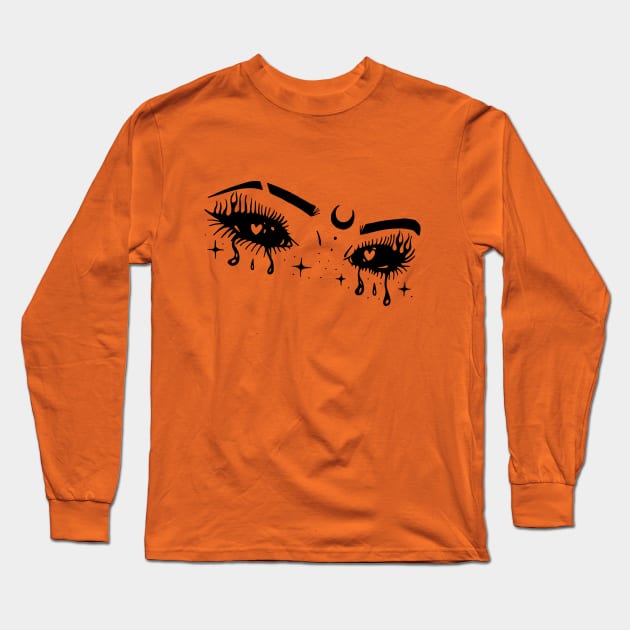 Sparkle Eyes Long Sleeve T-Shirt by LaainStudios